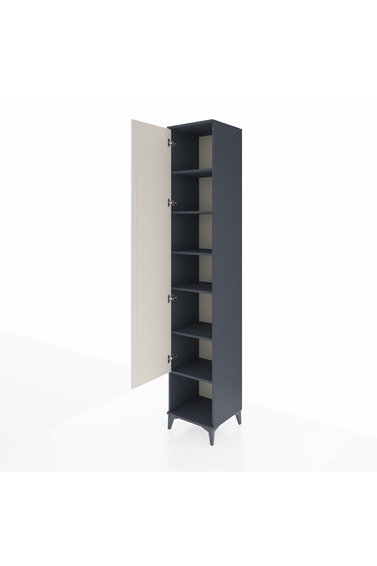 Hyperion Dolap 6 Raflı Tek Kapaklı 44x44x243 Antrasit-Aytaşı