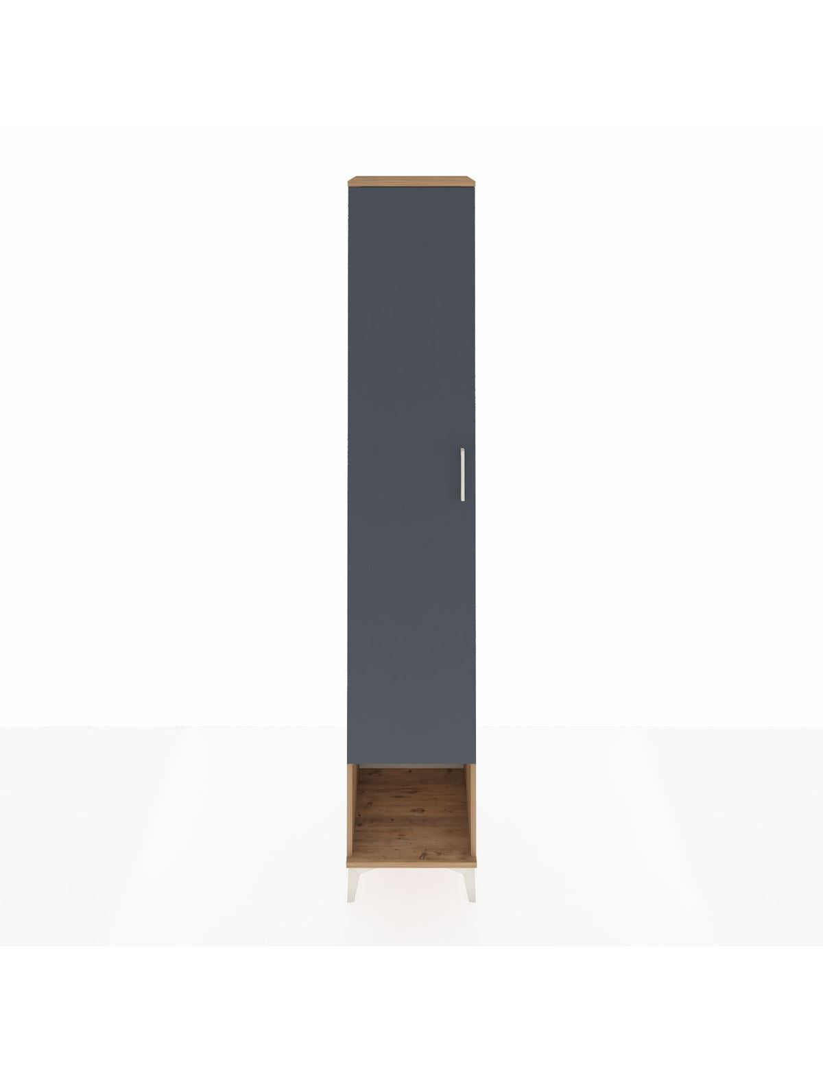 Hyperion Dolap 6 Raflı Tek Kapaklı 44x44x243 Çam-Antrasit