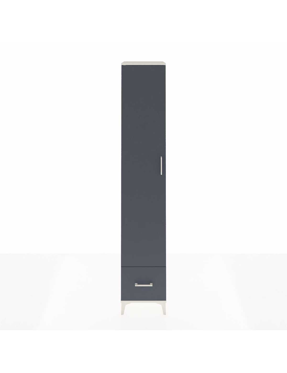 Hyperion Dolap 4 Raflı Tek Çekmeceli Tek Askılı 44x44x243 Aytaşı-Antrasit