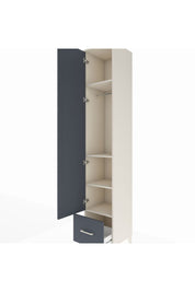 Hyperion Dolap 4 Raflı Tek Çekmeceli Tek Askılı 44x44x243 Aytaşı-Antrasit
