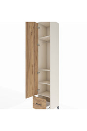 Hyperion Dolap 4 Raflı Tek Çekmeceli Tek Askılı 44x44x243 Aytaşı-Çam