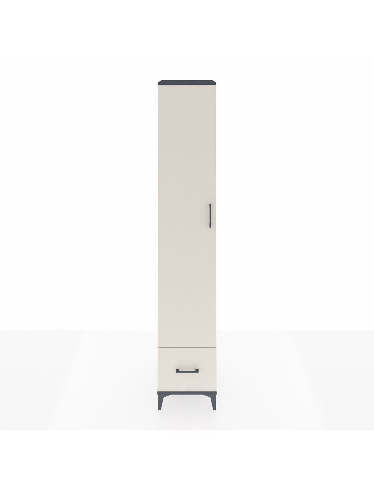 Hyperion Dolap 4 Raflı Tek Çekmeceli Tek Askılı 44x44x243 Antrasit-Aytaşı