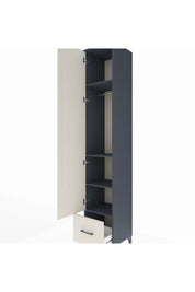 Hyperion Dolap 4 Raflı Tek Çekmeceli Tek Askılı 44x44x243 Antrasit-Aytaşı