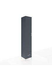 Hyperion Dolap 4 Raflı Tek Çekmeceli Tek Askılı 44x44x243 Antrasit-Antrasit