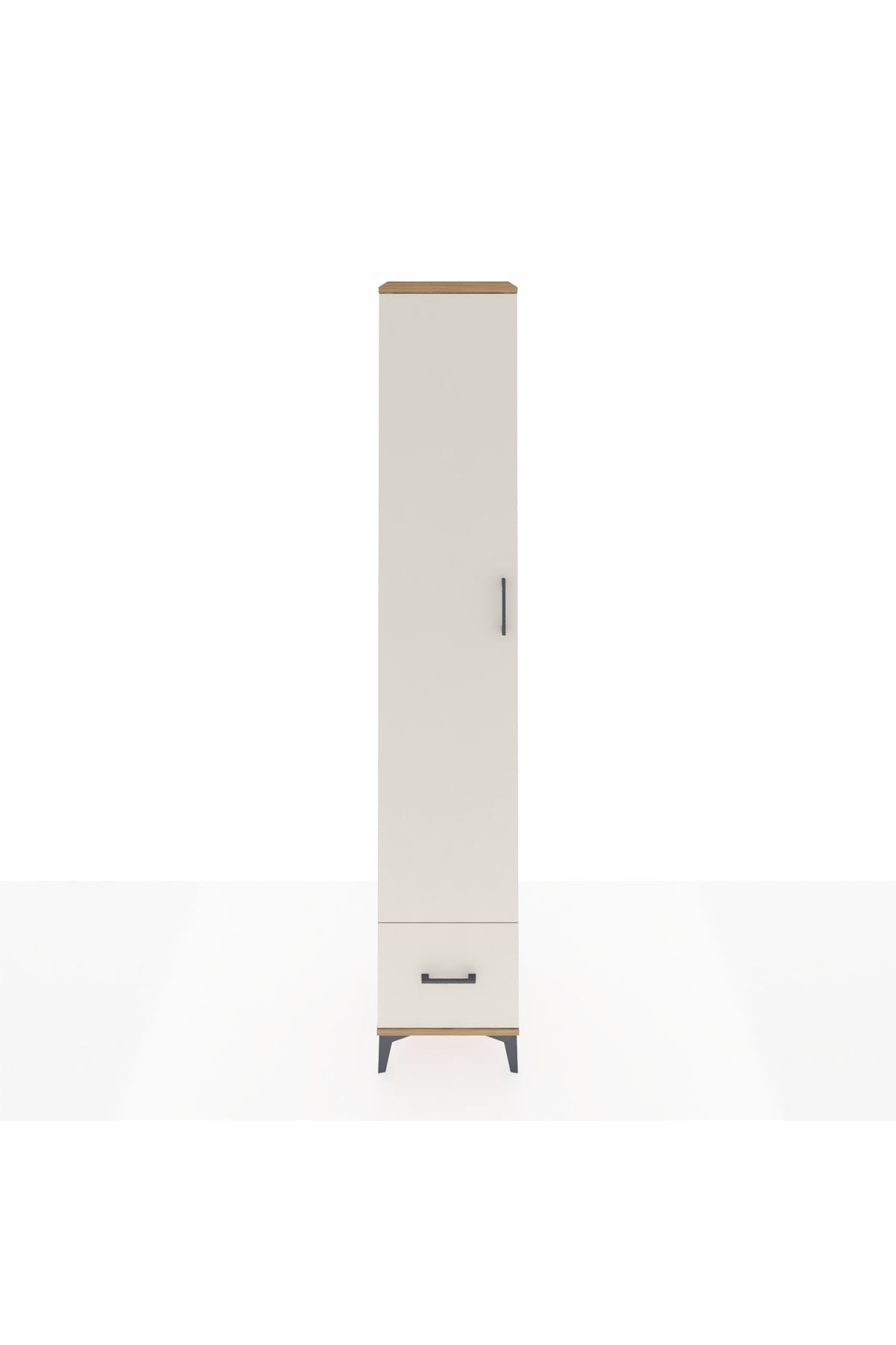 Hyperion Dolap 4 Raflı Tek Çekmeceli Tek Askılı 44x44x243 Çam-Aytaşı