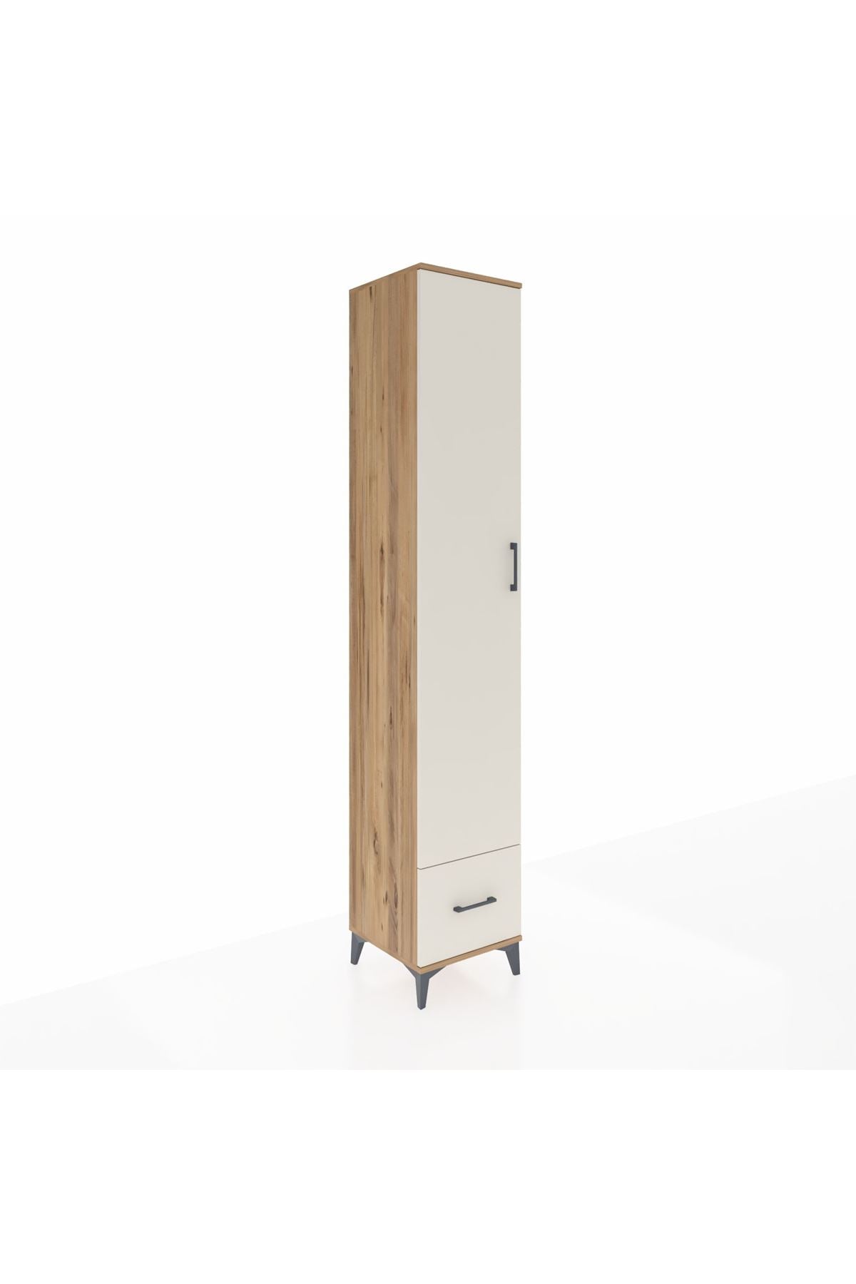 Hyperion Dolap 4 Raflı Tek Çekmeceli Tek Askılı 44x44x243 Çam-Aytaşı