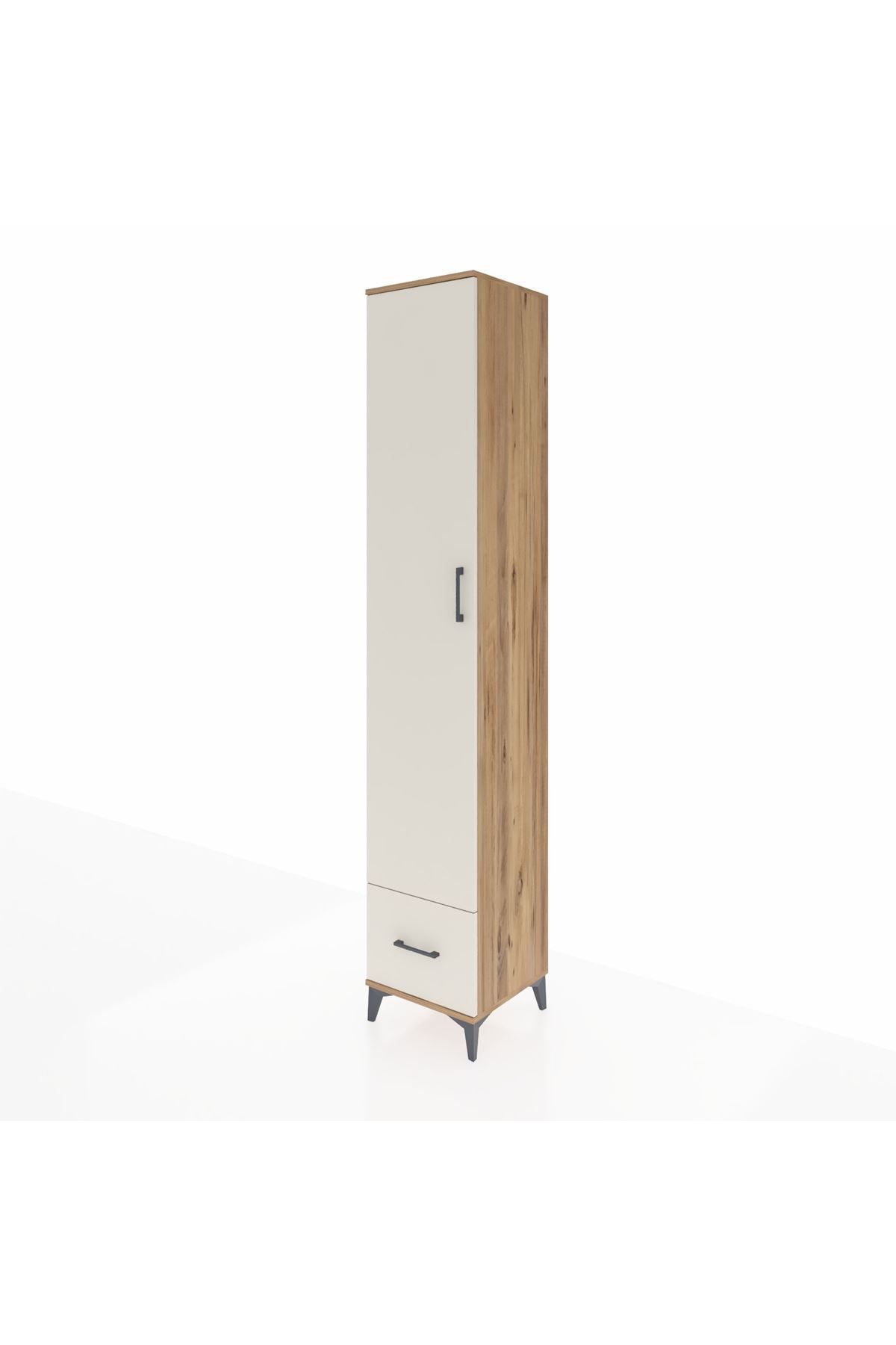Hyperion Dolap 4 Raflı Tek Çekmeceli Tek Askılı 44x44x243 Çam-Aytaşı