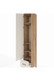 Hyperion Dolap 4 Raflı Tek Çekmeceli Tek Askılı 44x44x243 Çam-Aytaşı