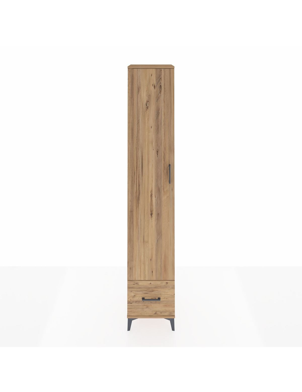 Hyperion Dolap 4 Raflı Tek Çekmeceli Tek Askılı 44x44x243 Çam-Çam