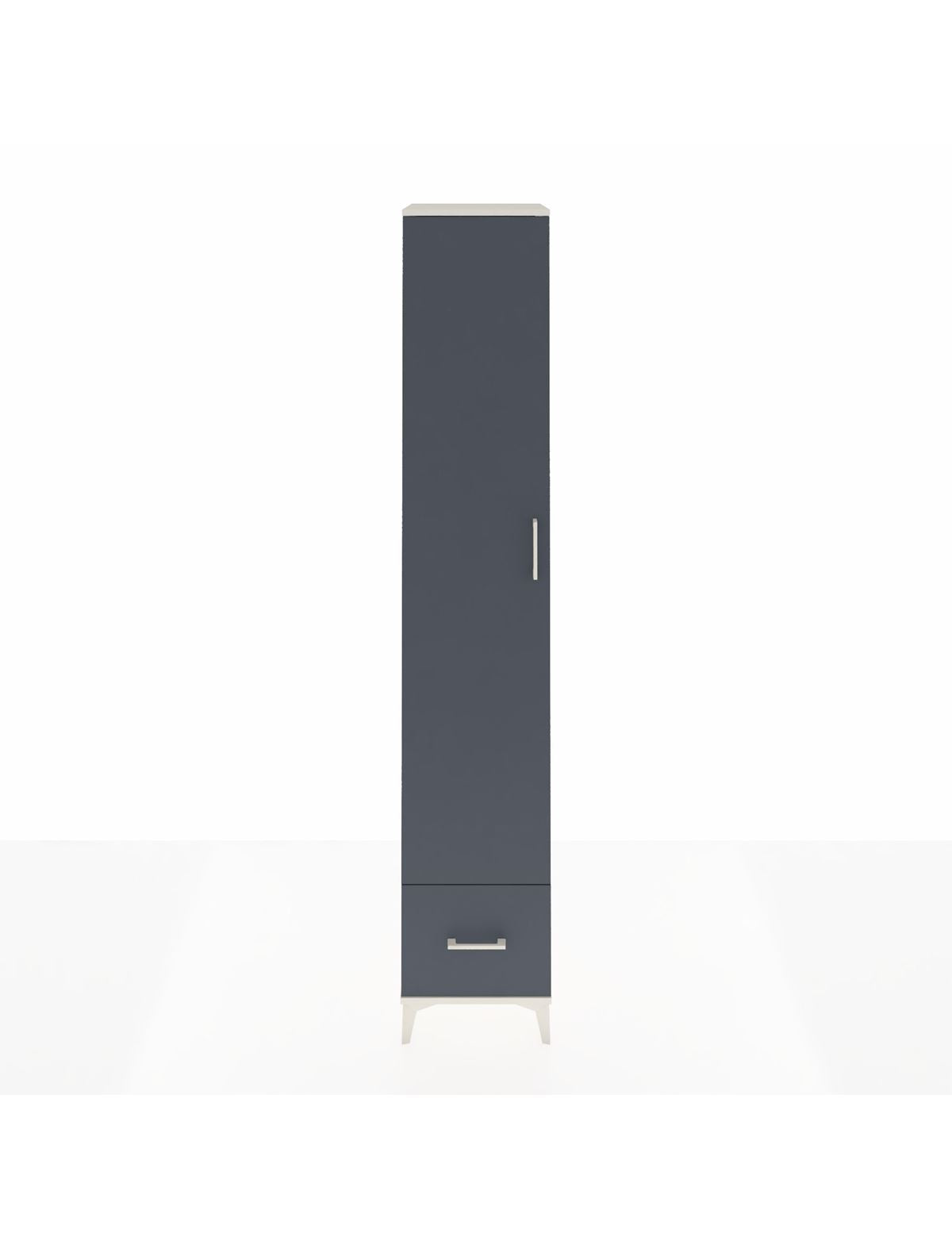 Hyperion Dolap 6 Raflı Tek Çekmeceli Tek Kapaklı 44x44x243 Aytaşı-Antrasit