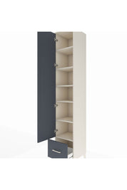 Hyperion Dolap 6 Raflı Tek Çekmeceli Tek Kapaklı 44x44x243 Aytaşı-Antrasit