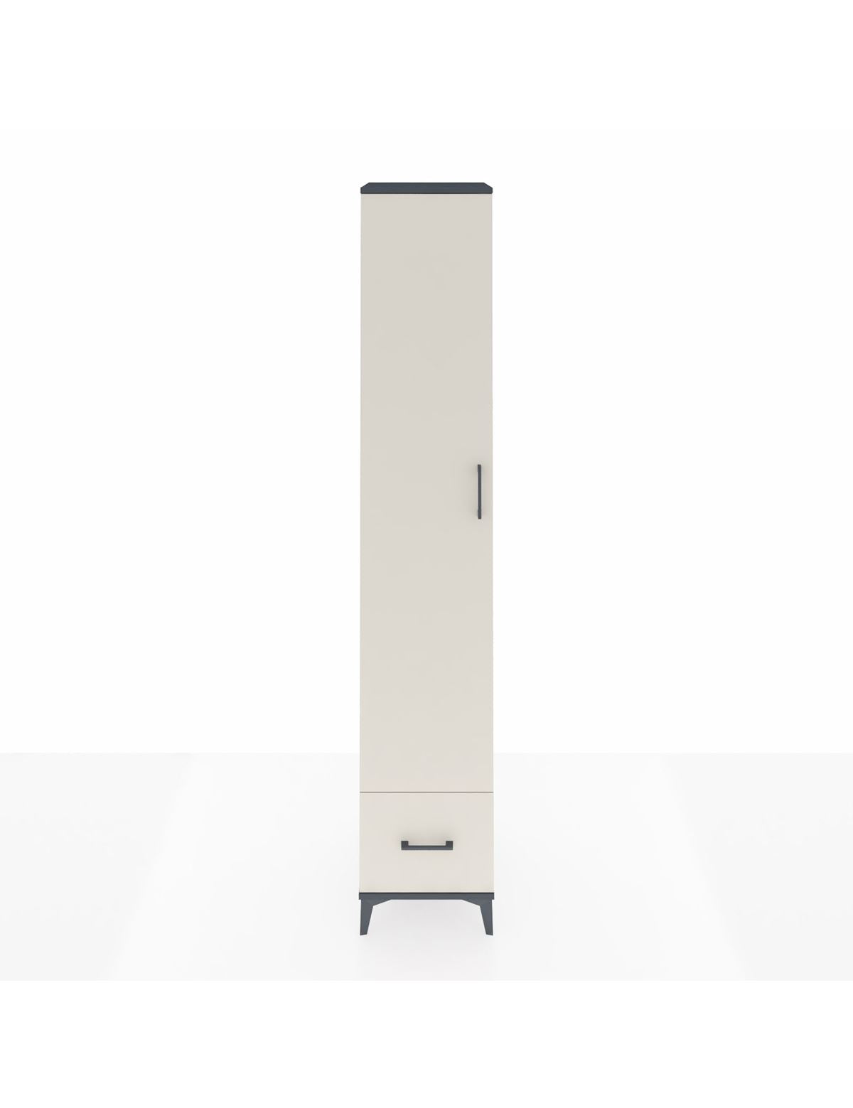 Hyperion Dolap 6 Raflı Tek Çekmeceli Tek Kapaklı 44x44x243 Antrasit-Aytaşı