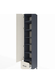 Hyperion Dolap 6 Raflı Tek Çekmeceli Tek Kapaklı 44x44x243 Antrasit-Aytaşı