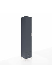 Hyperion Dolap 6 Raflı Tek Çekmeceli Tek Kapaklı 44x44x243 Antrasit-Antrasit