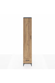 Hyperion Dolap 6 Raflı Tek Çekmeceli Tek Kapaklı 44x44x243 Antrasit-Çam