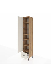 Hyperion Dolap 6 Raflı Tek Çekmeceli Tek Kapaklı 44x44x243 Çam-Aytaşı