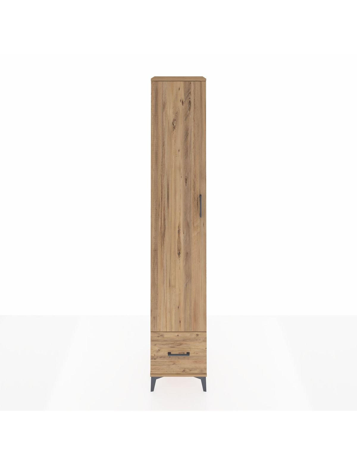 Hyperion Dolap 6 Raflı Tek Çekmeceli Tek Kapaklı 44x44x243 Çam-Çam