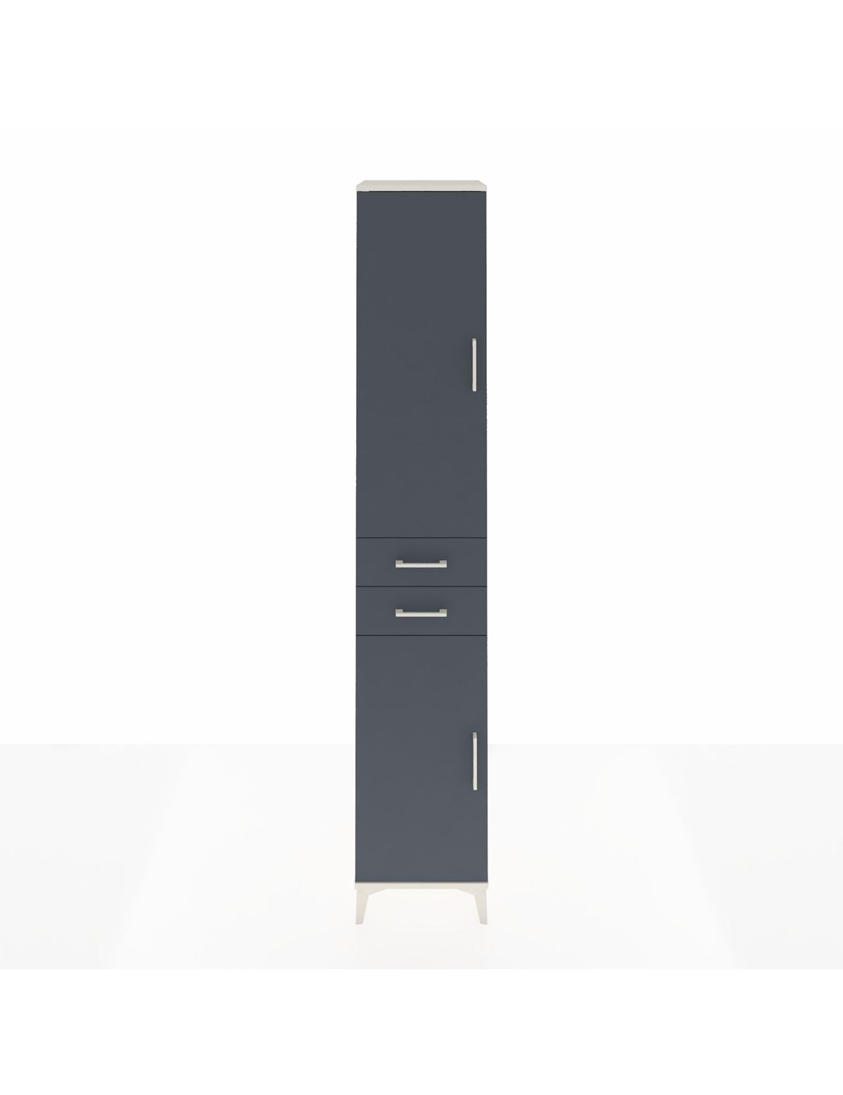 Hyperion Dolap 4 Raflı 2 Çekmeceli Tek Askılı 44x44x243 Aytaşı-Antrasit