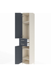 Hyperion Dolap 4 Raflı 2 Çekmeceli Tek Askılı 44x44x243 Aytaşı-Antrasit