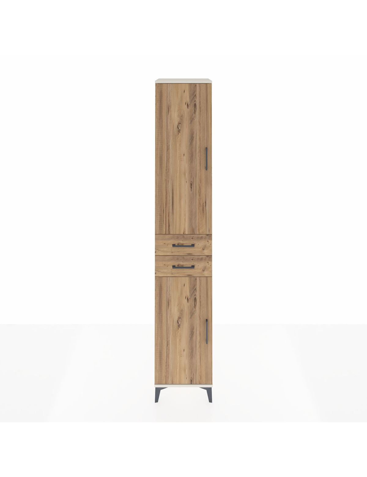 Hyperion Dolap 4 Raflı 2 Çekmeceli Tek Askılı 44x44x243 Aytaşı-Çam