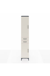 Hyperion Dolap 4 Raflı 2 Çekmeceli Tek Askılı 44x44x243 Antrasit-Aytaşı