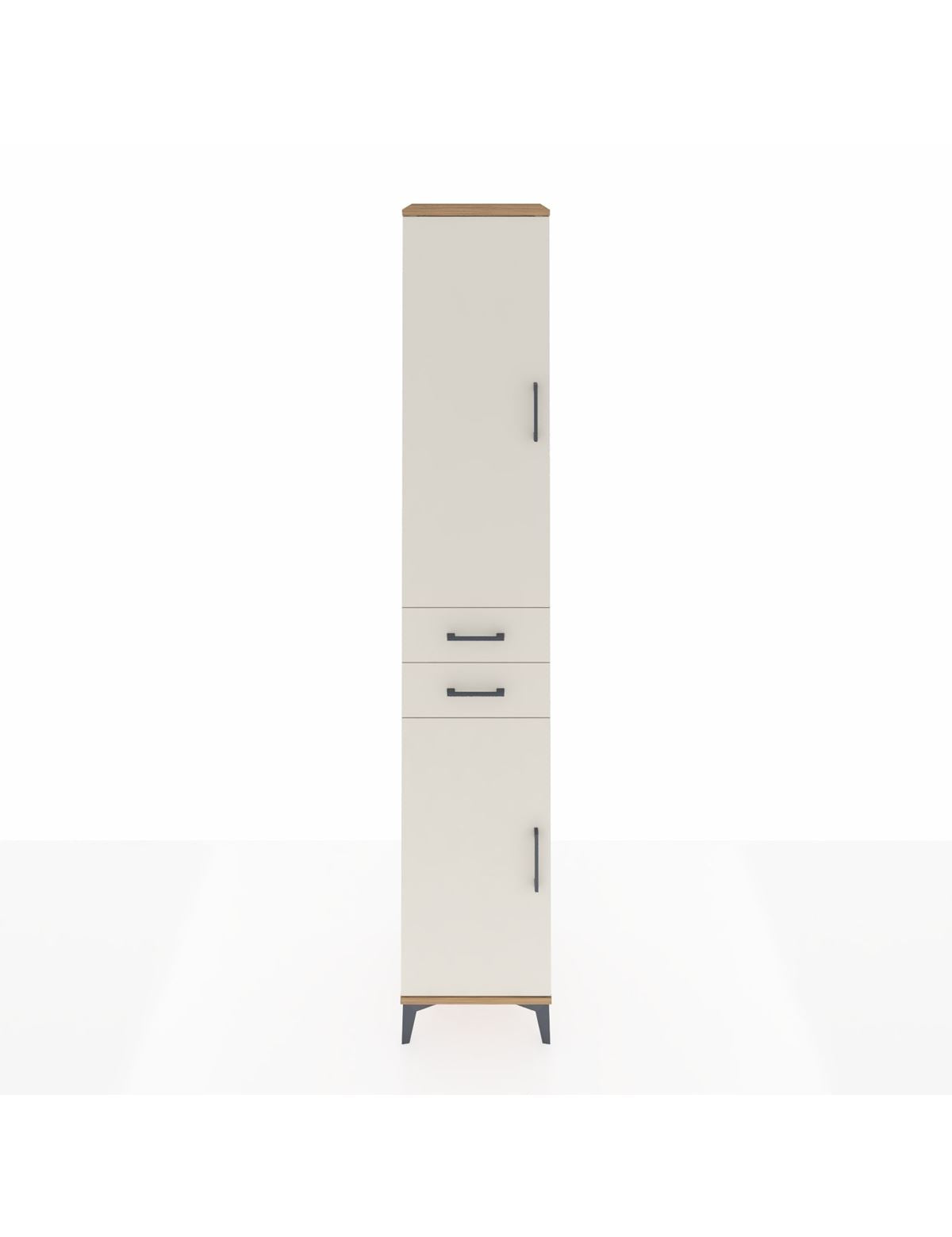 Hyperion Dolap 4 Raflı 2 Çekmeceli Tek Askılı 44x44x243 Çam-Aytaşı