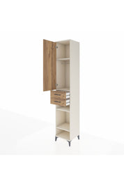 Hyperion Dolap 4 Raflı 2 Çekmeceli Tek Askılı 44x44x243 Aytaşı-Çam