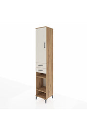 Hyperion Dolap 4 Raflı 2 Çekmeceli Tek Askılı 44x44x243 Çam-Aytaşı