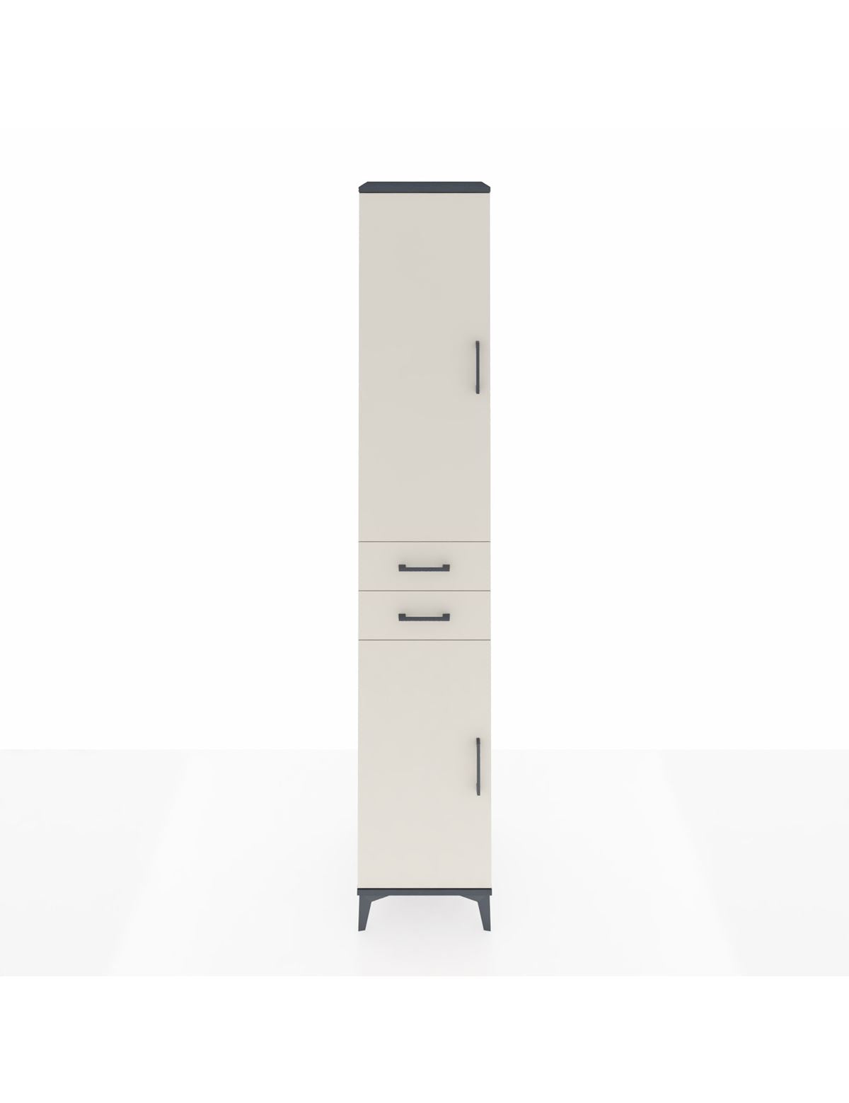 Hyperion Dolap 6 Raflı 2 Çekmeceli 2 Kapaklı 44x44x243 Antrasit-Aytaşı