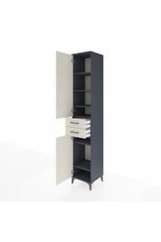 Hyperion Dolap 6 Raflı 2 Çekmeceli 2 Kapaklı 44x44x243 Antrasit-Aytaşı