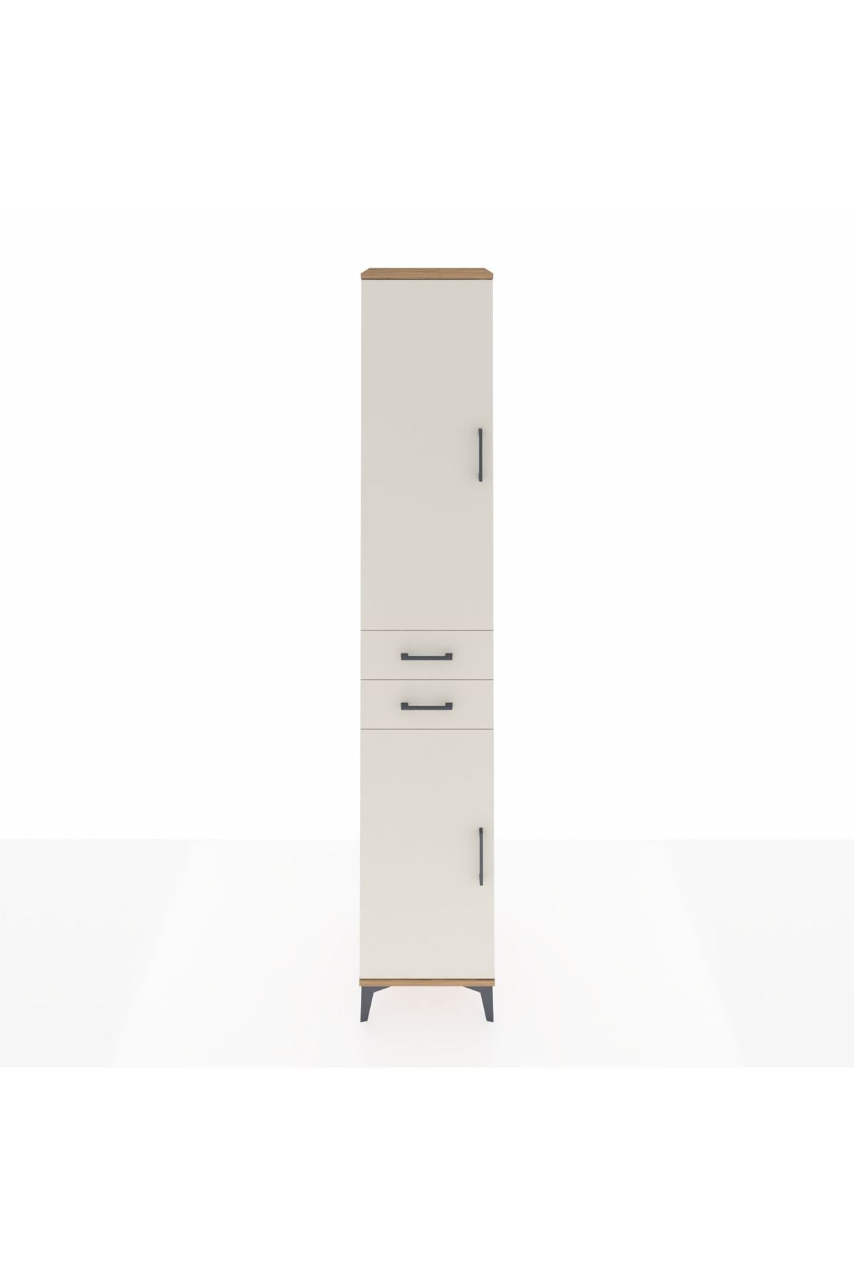 Hyperion Dolap 6 Raflı 2 Çekmeceli 2 Kapaklı 44x44x243 Çam-Aytaşı