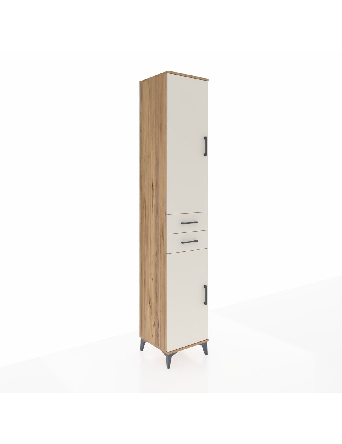 Hyperion Dolap 6 Raflı 2 Çekmeceli 2 Kapaklı 44x44x243 Çam-Aytaşı