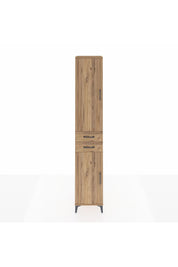 Hyperion Dolap 6 Raflı 2 Çekmeceli 2 Kapaklı 44x44x243 Çam-Çam