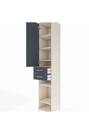 Hyperion Dolap 6 Raflı 2 Çekmeceli Tek Kapaklı 44x44x243 Aytaşı-Antrasit