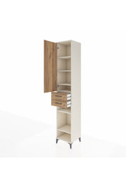 Hyperion Dolap 6 Raflı 2 Çekmeceli Tek Kapaklı 44x44x243 Aytaşı-Çam