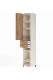 Hyperion Dolap 6 Raflı 2 Çekmeceli Tek Kapaklı 44x44x243 Aytaşı-Çam