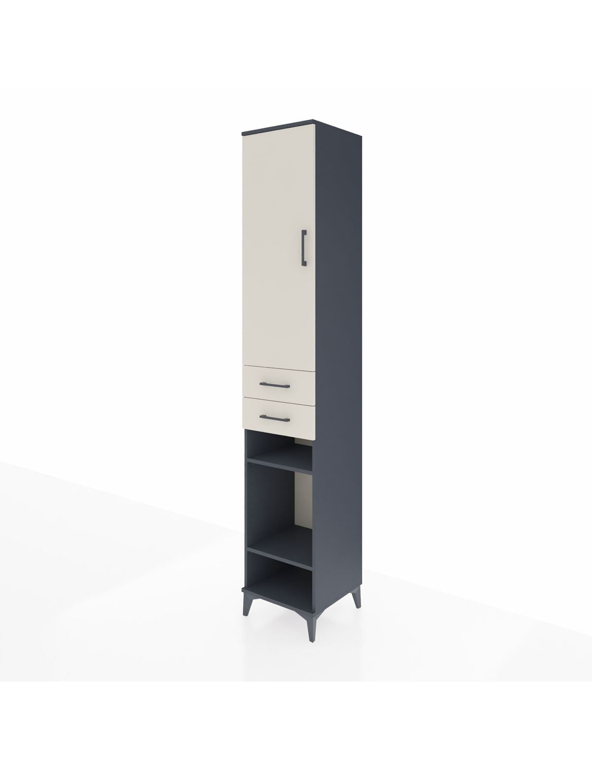 Hyperion Dolap 6 Raflı 2 Çekmeceli Tek Kapaklı 44x44x243 - S64M019V4B