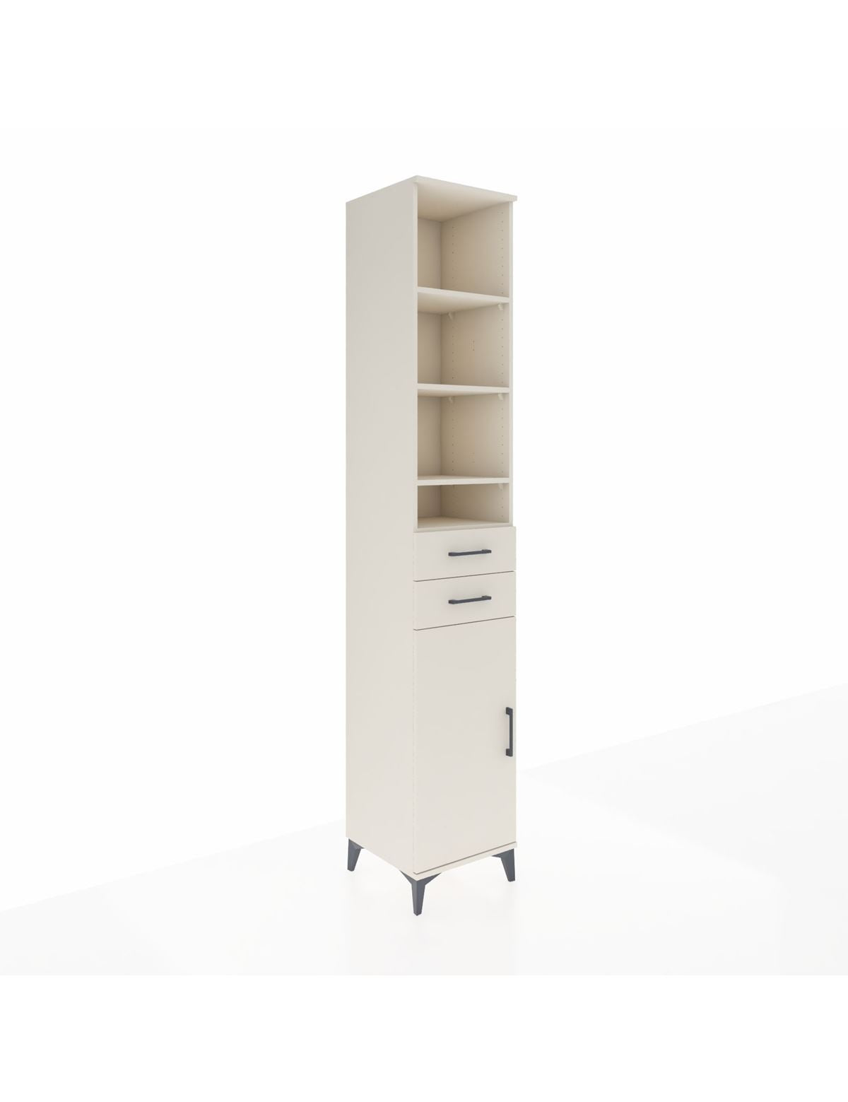 Hyperion Dolap 6 Raflı 2 Çekmeceli Tek Kapaklı 44x44x243 Aytaşı-Aytaşı