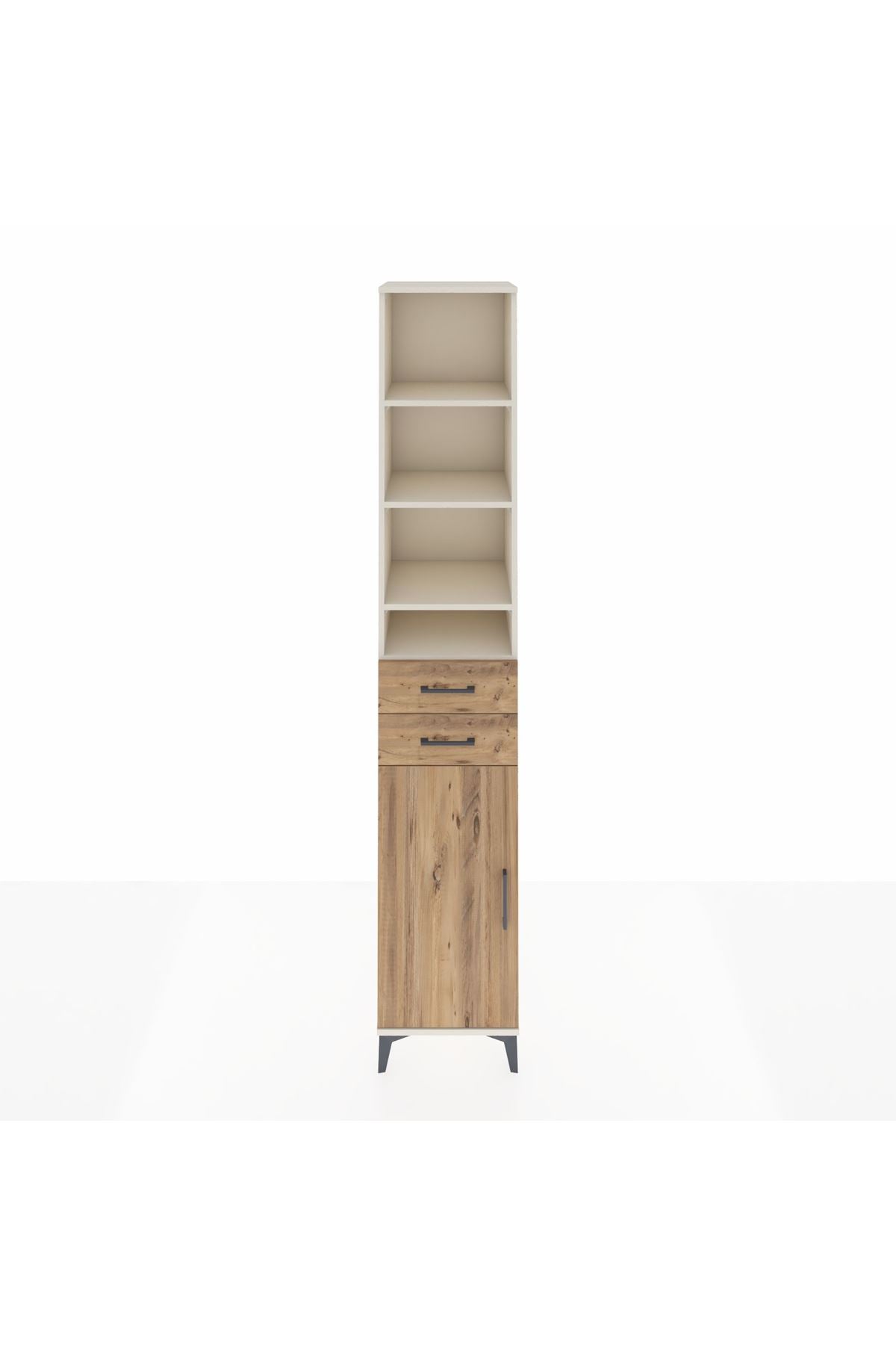 Hyperion Dolap 6 Raflı 2 Çekmeceli Tek Kapaklı 44x44x243 Aytaşı-Çam