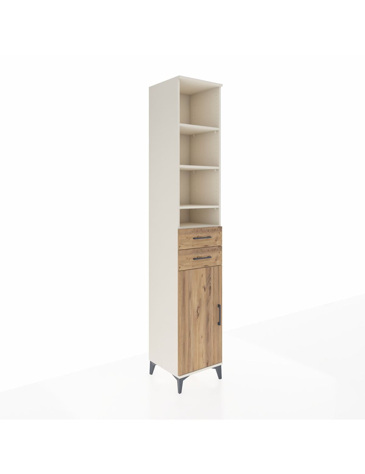 Hyperion Dolap 6 Raflı 2 Çekmeceli Tek Kapaklı 44x44x243 Aytaşı-Çam