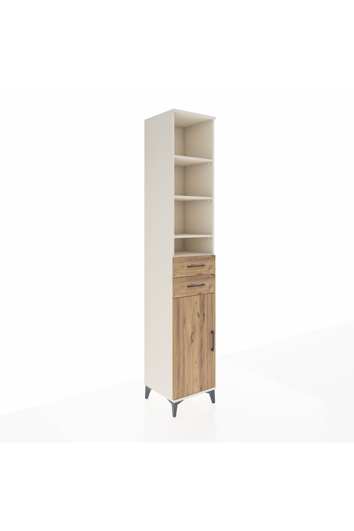 Hyperion Dolap 6 Raflı 2 Çekmeceli Tek Kapaklı 44x44x243 Aytaşı-Çam