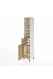 Hyperion Dolap 6 Raflı 2 Çekmeceli Tek Kapaklı 44x44x243 Aytaşı-Çam