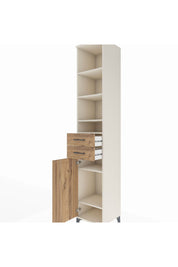 Hyperion Dolap 6 Raflı 2 Çekmeceli Tek Kapaklı 44x44x243 Aytaşı-Çam