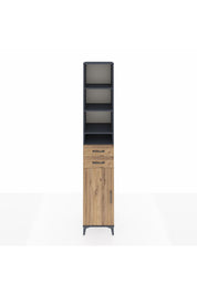 Hyperion Dolap 6 Raflı 2 Çekmeceli Tek Kapaklı 44x44x243 Antrasit-Çam