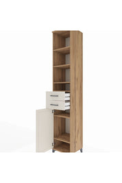 Hyperion Dolap 6 Raflı 2 Çekmeceli Tek Kapaklı 44x44x243 Çam-Aytaşı