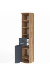 Hyperion Dolap 6 Raflı 2 Çekmeceli Tek Kapaklı 44x44x243 Çam-Antrasit