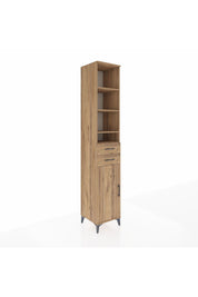 Hyperion Dolap 6 Raflı 2 Çekmeceli Tek Kapaklı 44x44x243 Çam-Çam