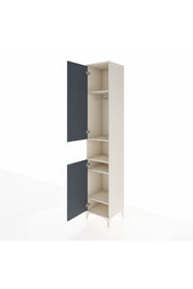 Hyperion Dolap 5 Raflı 2 Kapaklı Tek Askılı 44x44x243 Aytaşı-Antrasit