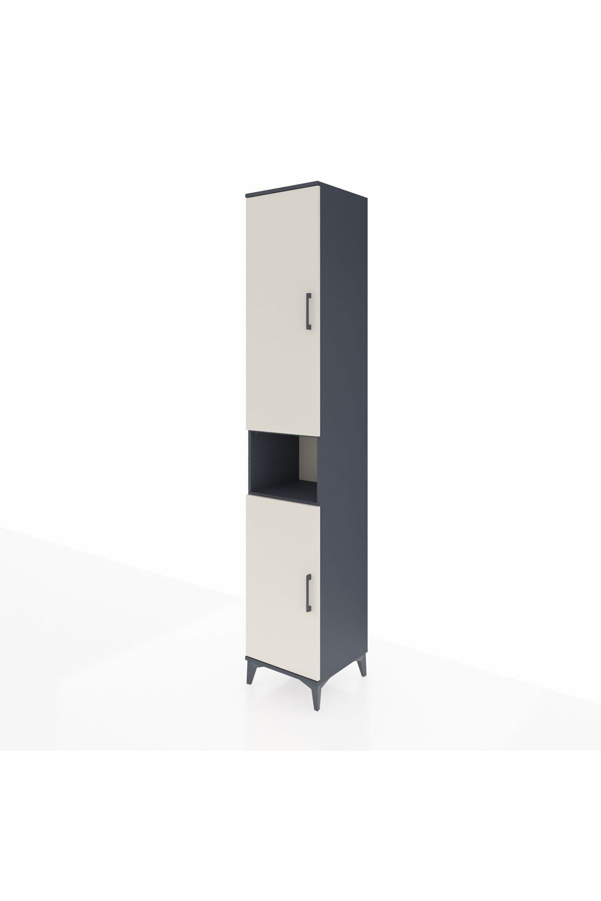 Hyperion Dolap 5 Raflı 2 Kapaklı Tek Askılı 44x44x243 Antrasit-Aytaşı