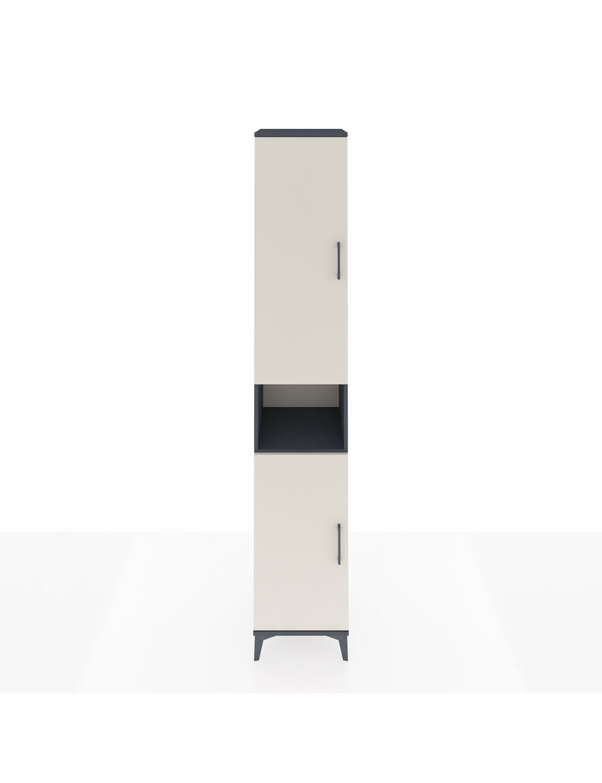 Hyperion Dolap 5 Raflı 2 Kapaklı Tek Askılı 44x44x243 Antrasit-Aytaşı